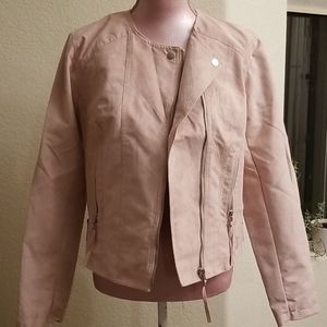 NWT Blush Pink Suede Jacket